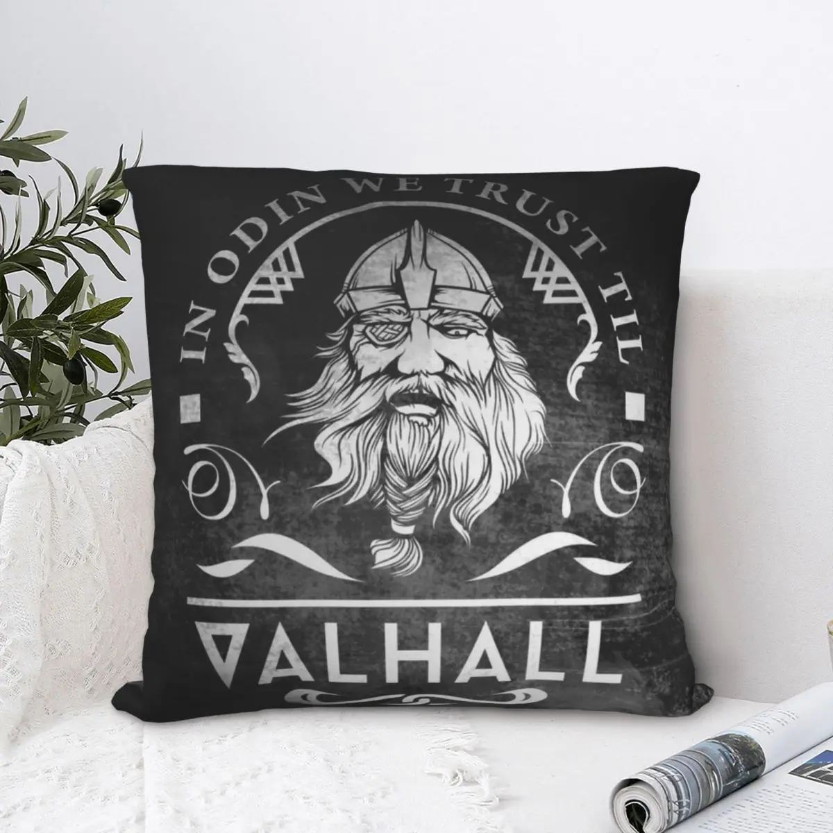

Valhall Throw Pillow Case Vikings Art Culture Cushion For Home Sofa Chair Decorative Hug Pillowcase
