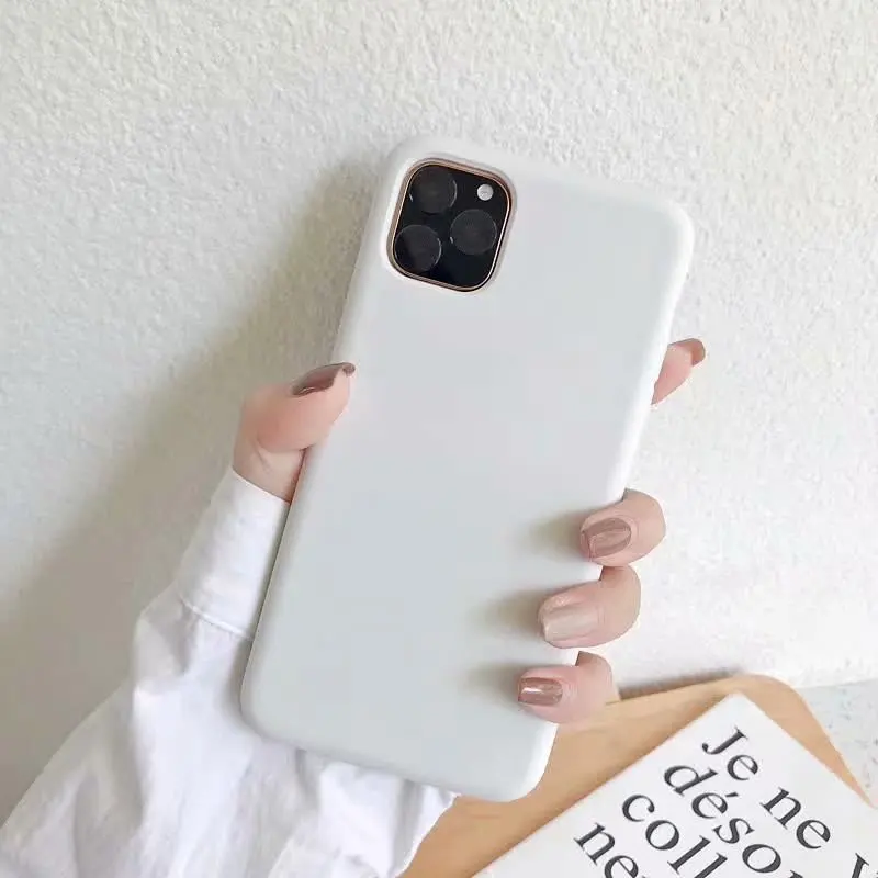 White Sealed Liquid silicone Phone Case For iPhone 11, 11 Pro Phone Case For iPhone 11 PRO Max 6.5 inch Phone Back Coque Cover Case - Цвет: White