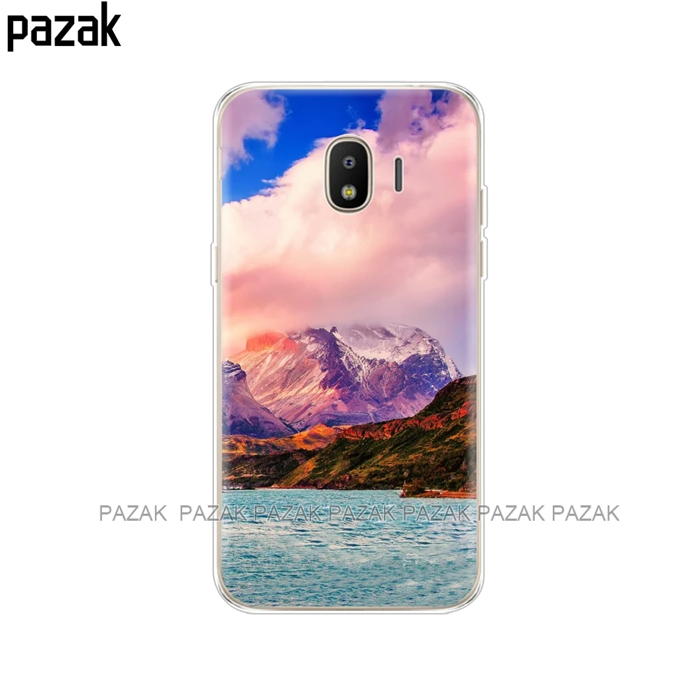 Силиконовый чехол для Samsung Galaxy J4 2018 мягкий из ТПУ задняя крышка EU J400F J400 телефона с