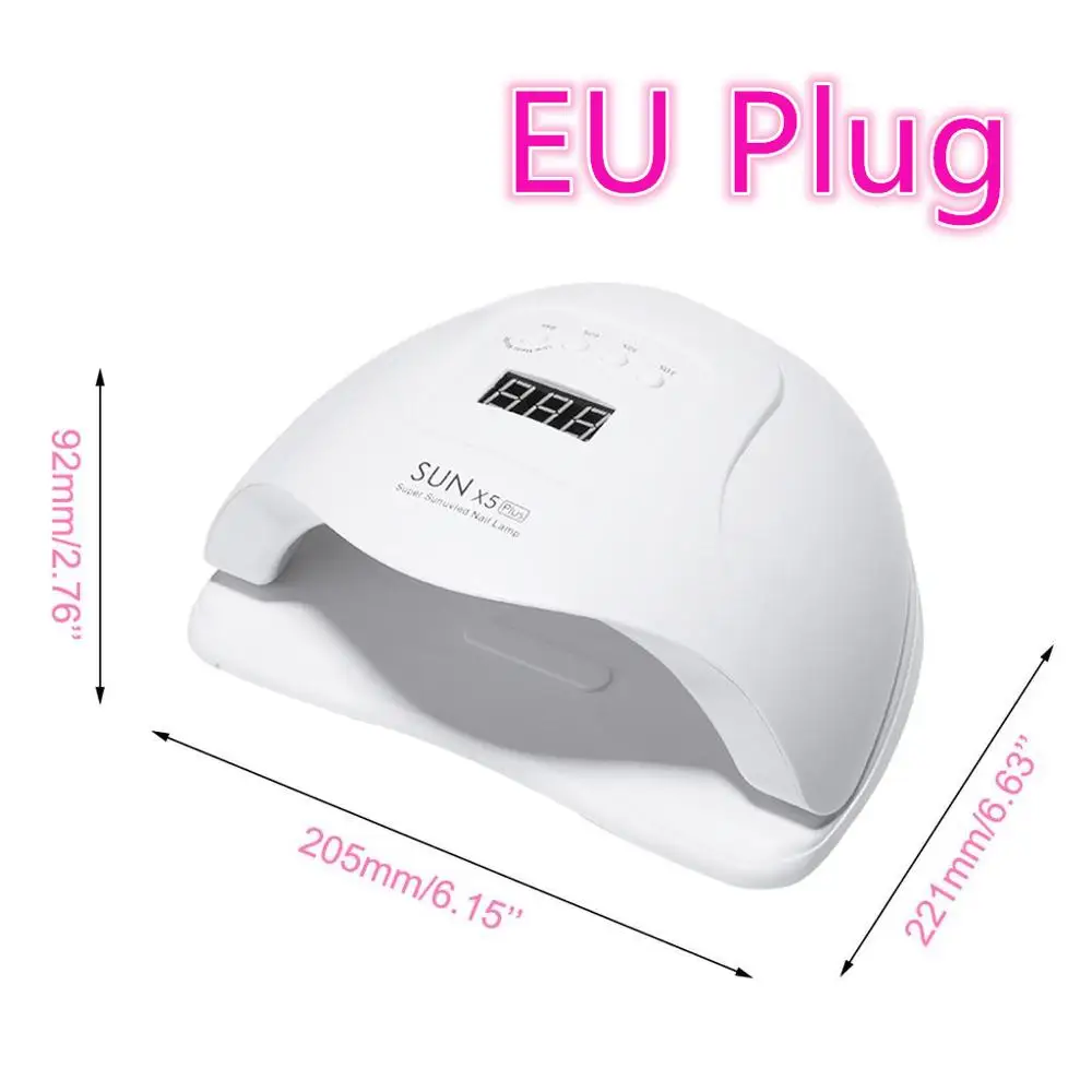 White EU SUN 5X Plus, УФ светодиодный светильник для ногтей, сушилка, 110 Вт, светодиодный светильник для маникюра, гелевая лампа для ногтей, сушильная лампа для гель-лака, инструменты для дизайна ногтей - Цвет: White EU