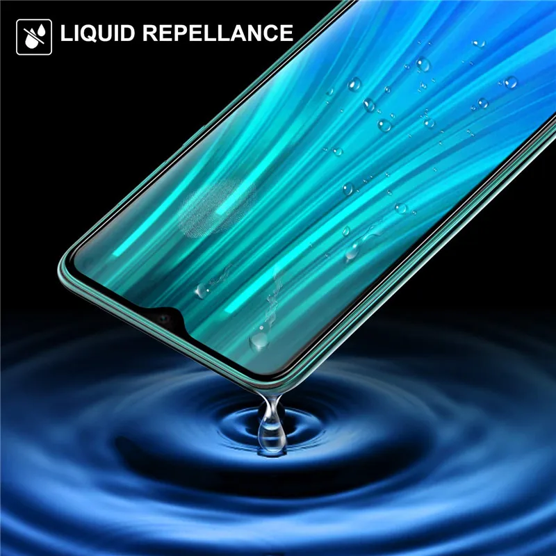 3-в-1 Камера протектор+ закаленное Стекло для Xiaomi Redmi Примечание 8 Pro Экран высокотемпературный ПУ, защитный задний футляр, Камера металлическое кольцо для Redmi-Note-8-Pro