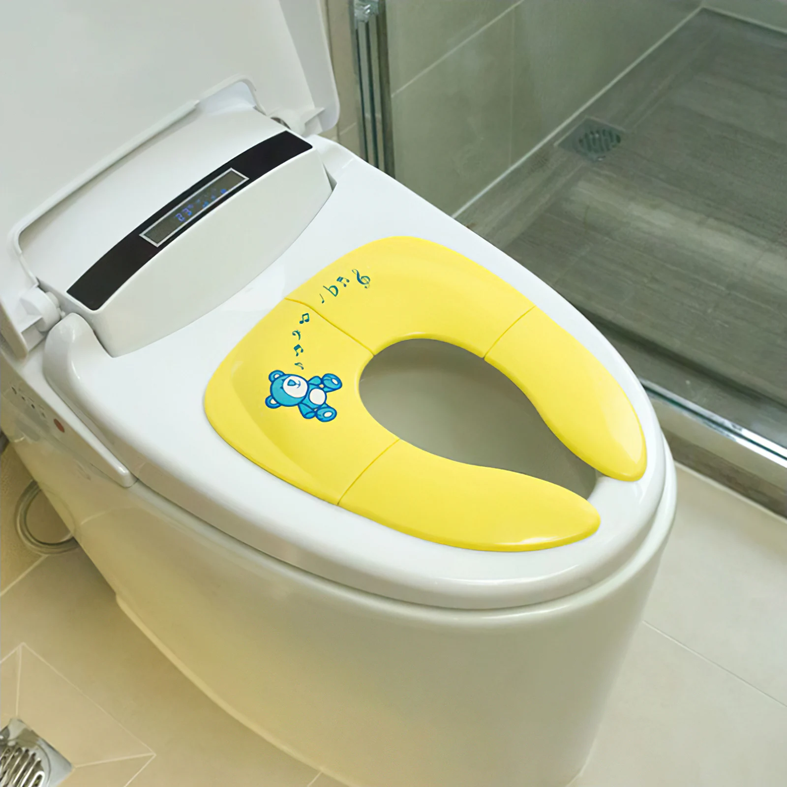 Пластиковое складное эргономичное сиденье с нескользящей накладкой для детей и