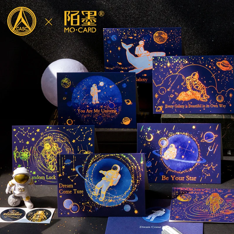 

Горячее тиснение конверт для поздравительной открытки комплект Вселенной офисные сообщение записи Бумага комплект с буквенным принтом бу...