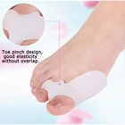 1 пара силиконовых гелевых пальцев для ног, два отверстия, разделитель пальцев, вальгусная защита большого пальца, стабилизатор напряжения, защита для ног