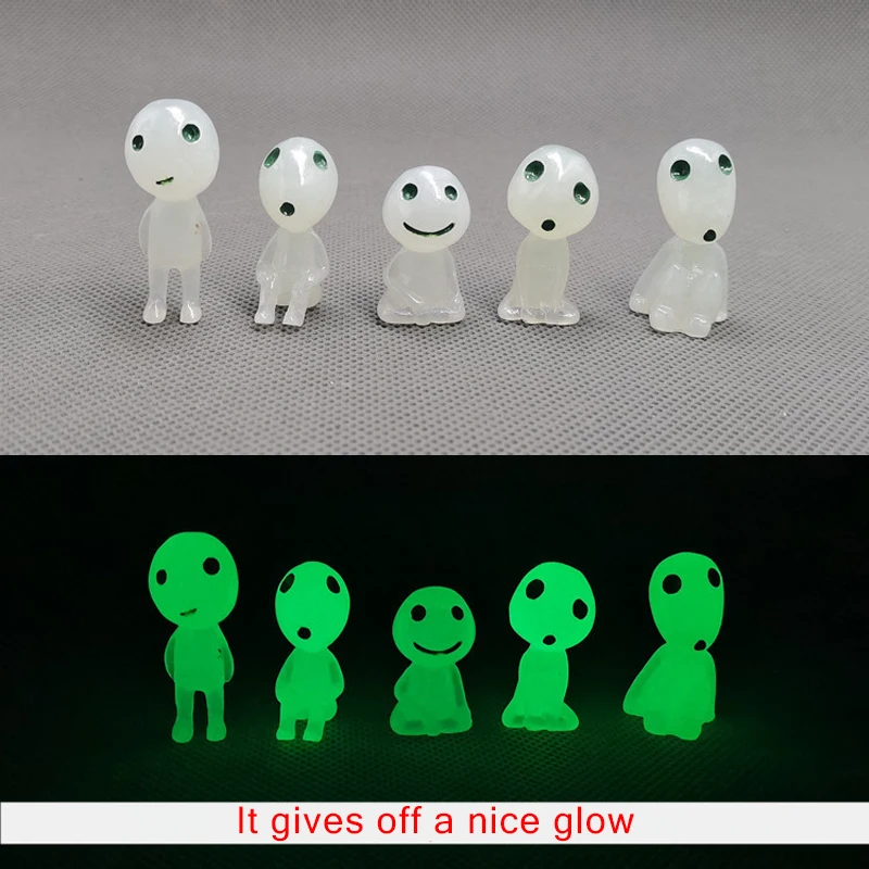 

Holiday Decorations Night Glowing Figurines Miniatures Creative Resin Luminous Ornaments Alien Figures Kids Toys Home Decor Gift