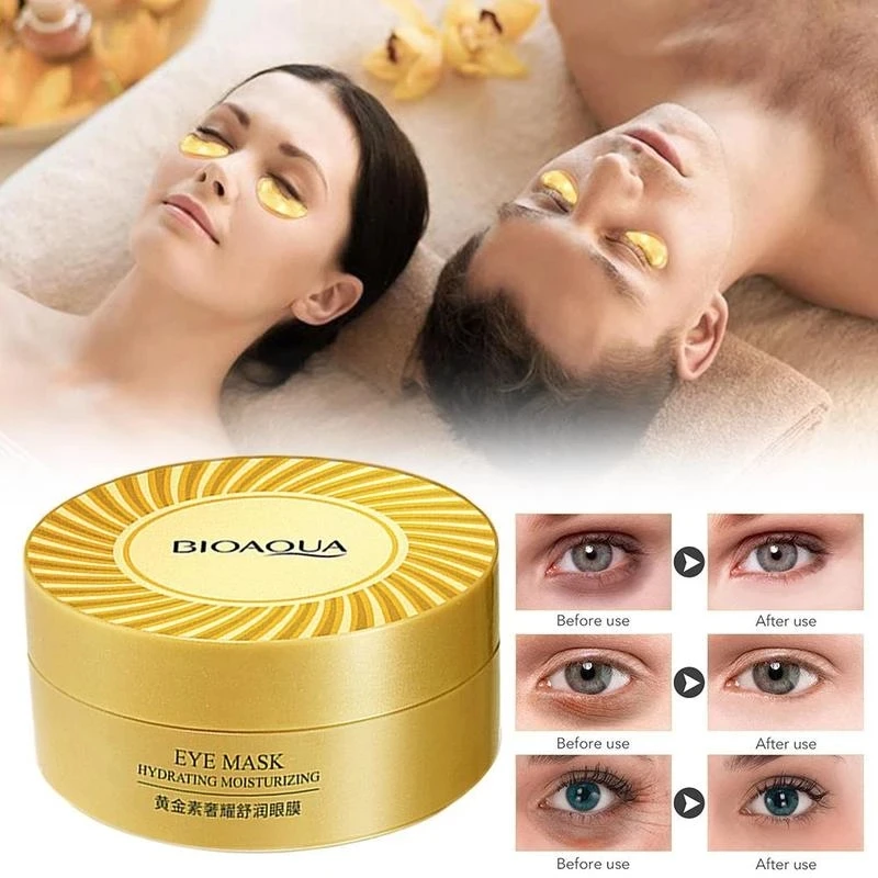 

60pcs Gold Collagen Eye Mask Anti Wrinkles Sleep Crystal Eye Patch Face Care Moisturizing Dark Circles Remover Eye Mask Eye Care