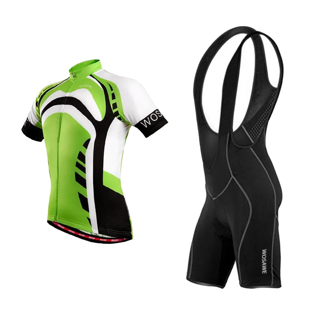 

Men's Cycling Jersey Road Bike Set Short Sleeves Jersey Bib Shorts Pad Tights Kits