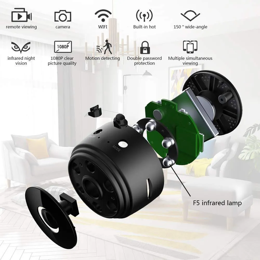 A9 HD 1080p Wi Fi Ip мини камера небольшой беспроводной домашний детский Ночное Видение