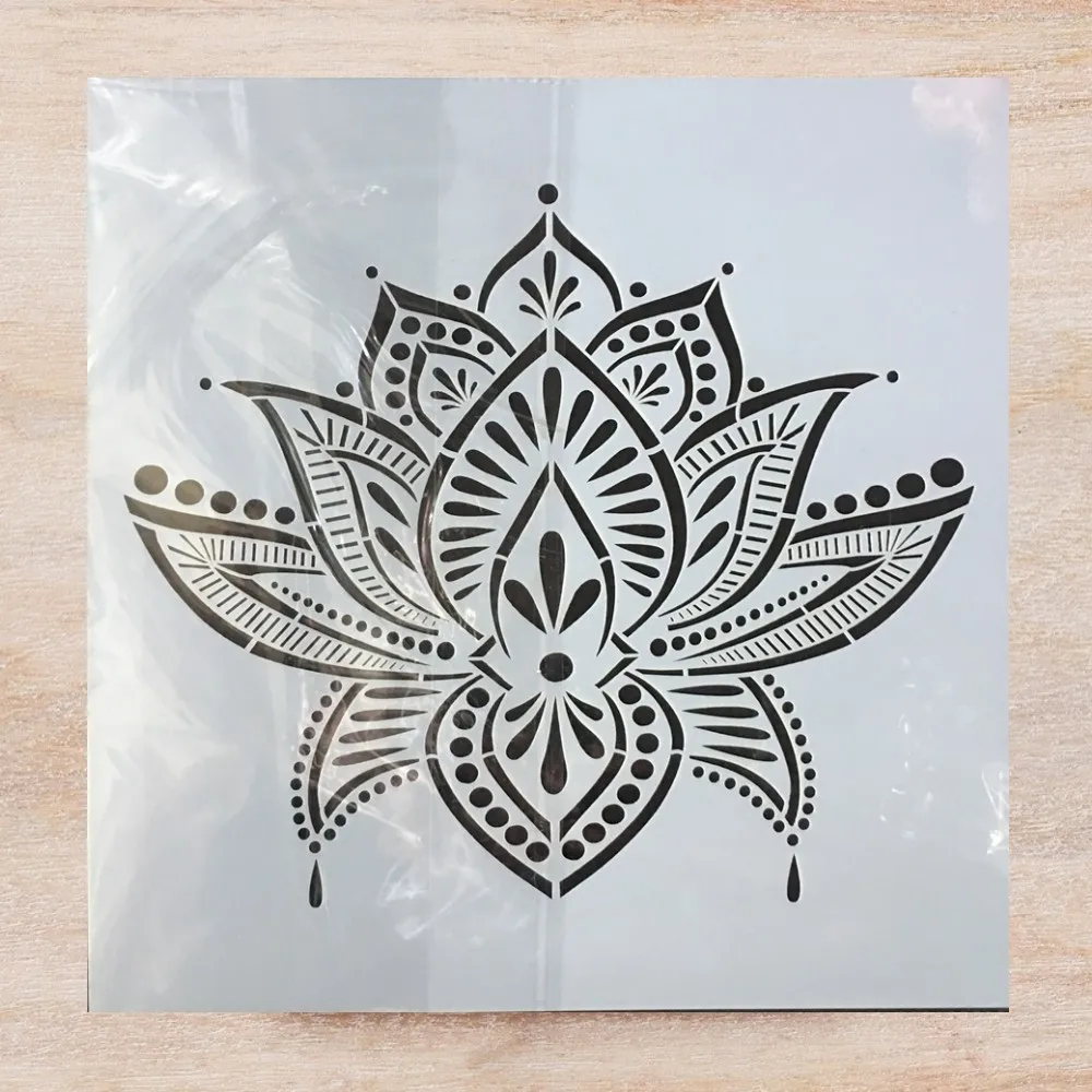 

1Pcs 30*30cm Big Mandala Lotus Buddhism DIY Layering Stencils Painting Scrapbook Coloring Embossing Album Decorative Template