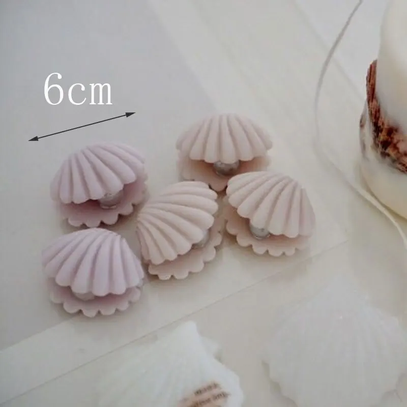 Симпатичная 3d форма в форме ракушки формы для воска изготовления свечей