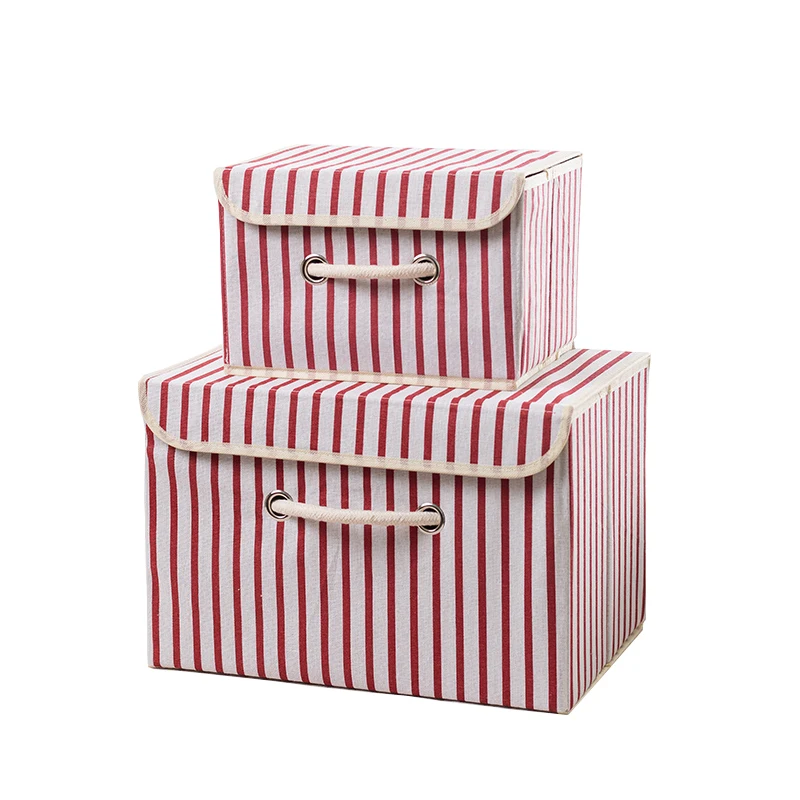 

New Cube Fabrics Cotton Linen Folding Storage Box Clothes Storage Bins For Kids Toys Organizer 3 Size 6 Color C9C090A4