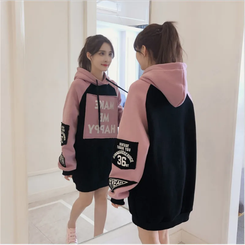 Осенне зимняя одежда повседневный флисовый Свободный Длинный пуловер с длинным