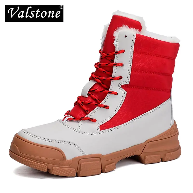 Женские теплые ботинки Valstone Повседневная модная Уличная обувь на шнуровке