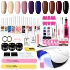 Набор для маникюра COSCELIA с УФ-светодиодной лампой и гель-лаком