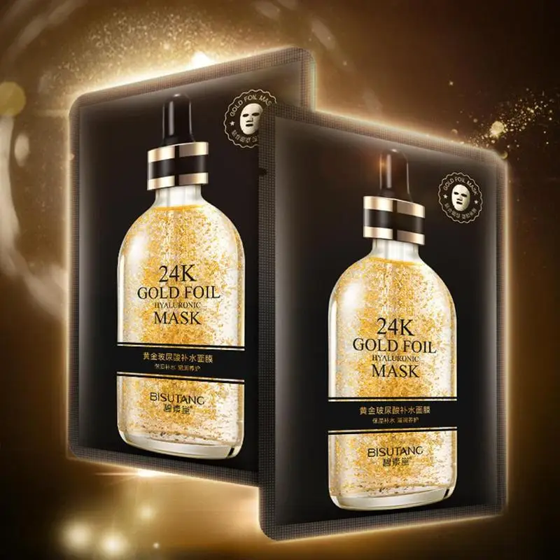 24k Золотая маска с гиалуроновой кислотой так же увлажняет кожу увлажняющее масло
