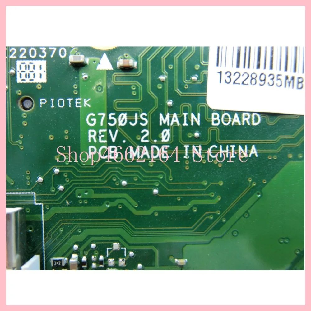 Материнская плата G750JM / 2D для ноутбука ASUS G750JS G750JW G750JH G750JX G750J G750|Компьютерные