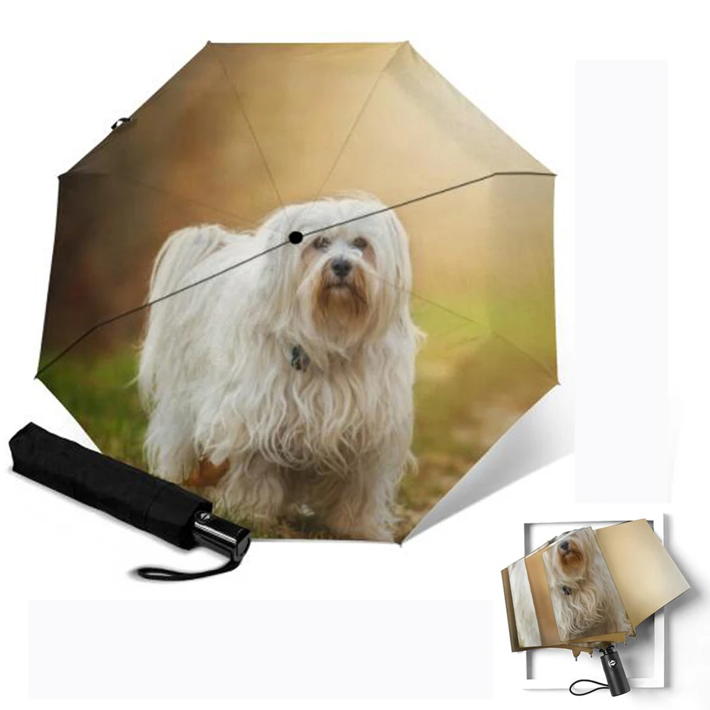 Креативный полностью автоматический зонт с принтом милого щенка