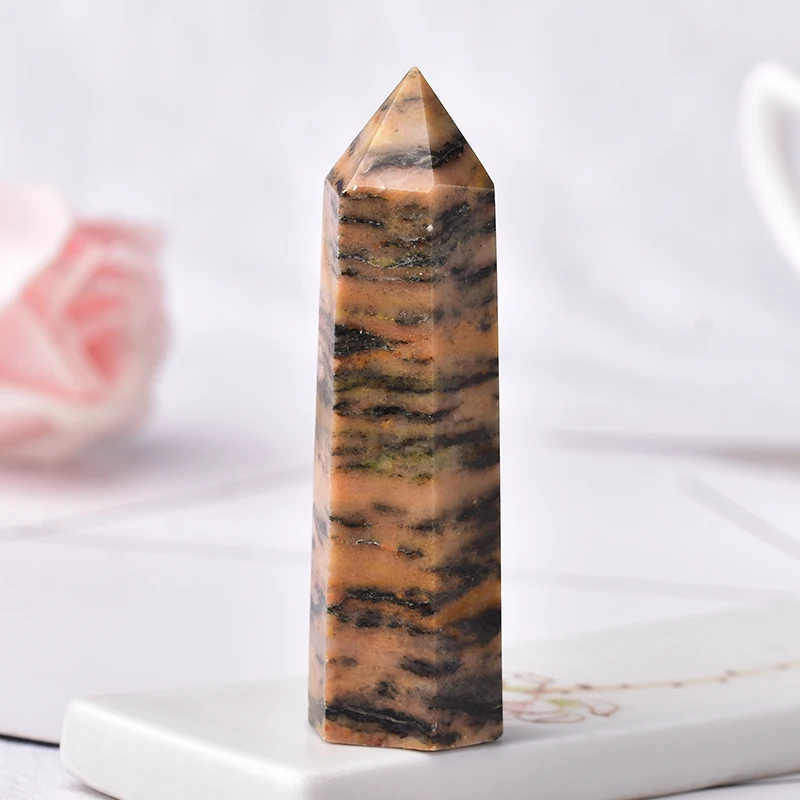 1 шт. натуральный кристалл желтый полосатый камень домашний декор кварцевый