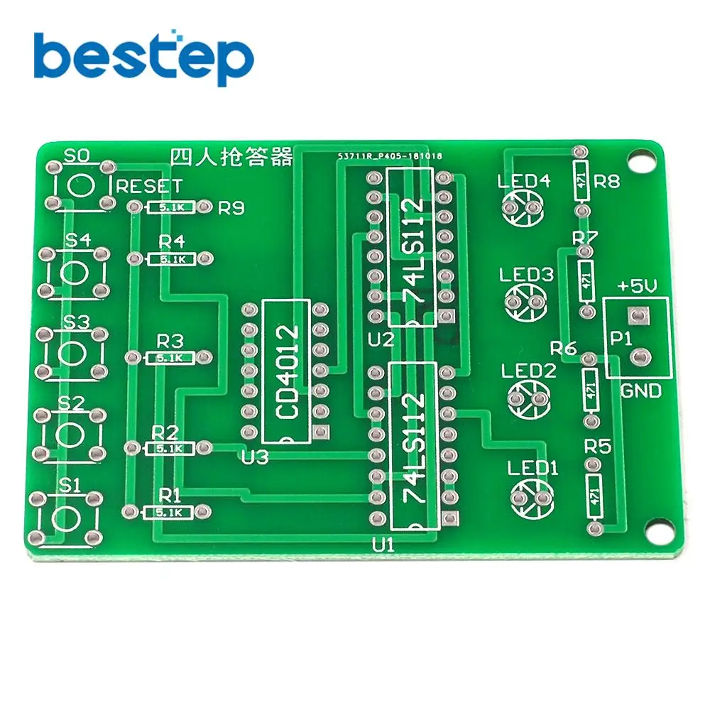 Набор для сборки четырех человек 4 канальная печатная плата обучения сварке