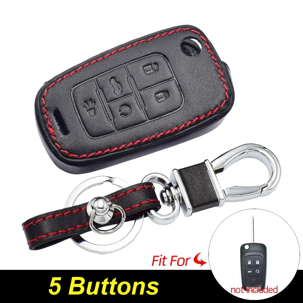 

Кожаный чехол для автомобильных ключей для Chevrolet, Camaro, Cruze, Malibu, Impala, Equinox Sonic Spark 2, 3, 4, 5 кнопок, складной чехол для телефона