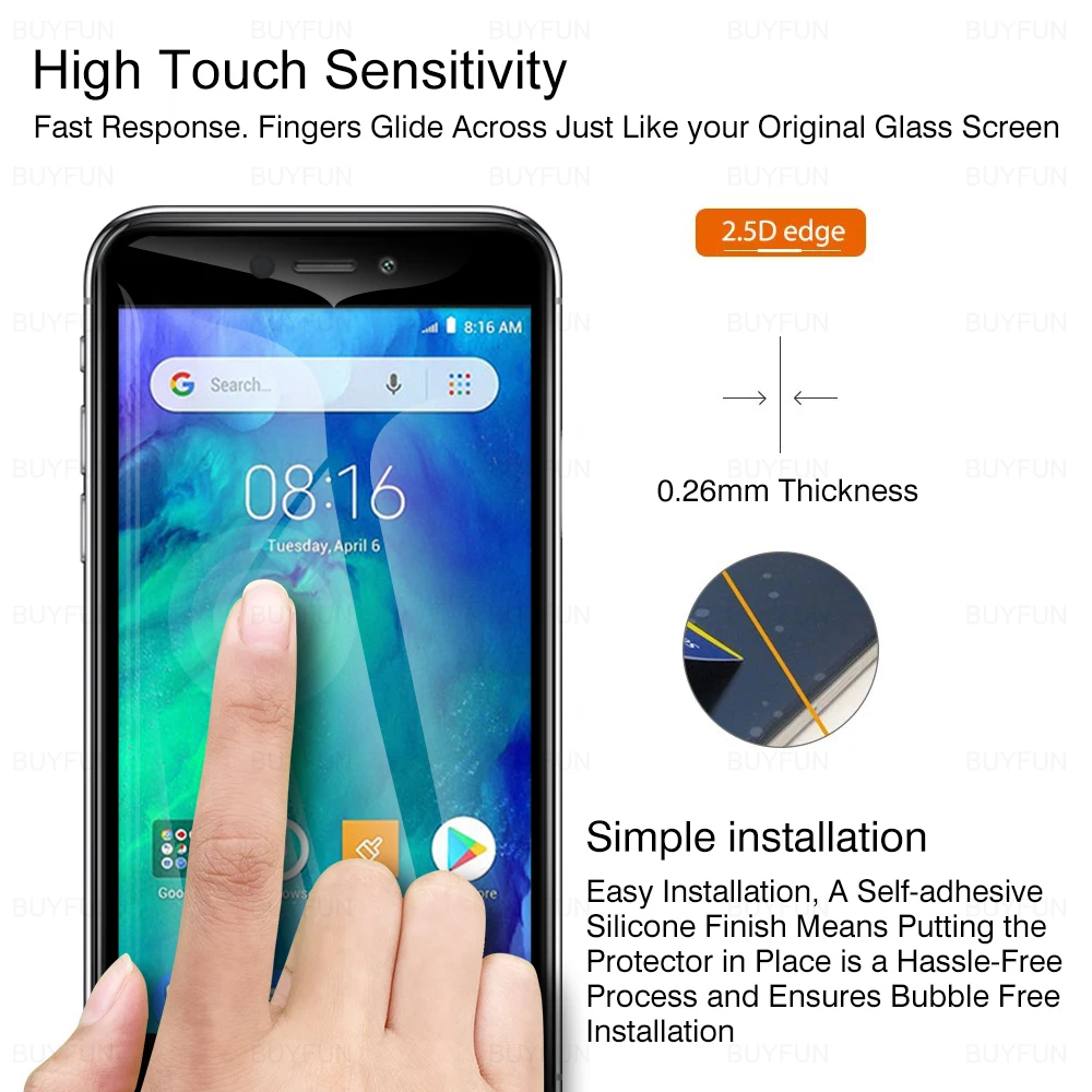 2 в 1 закаленное стекло на весь экран для Xiaomi Redmi Go Защита объектива камеры Redme M1903C3GG