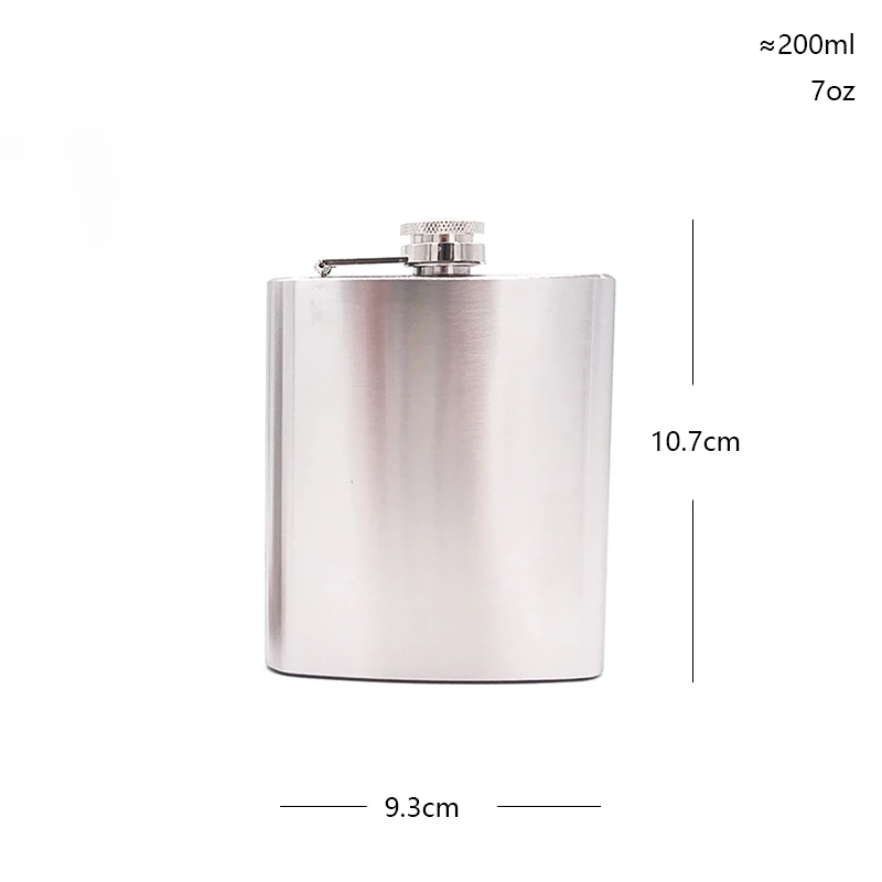 7oz B Горячая Распродажа, портативная фляжка из нержавеющей стали, для путешествий, алкоголь виски, ликер, бутылка флакон, Мужская маленькая мини-бутылка - Цвет: 7oz B