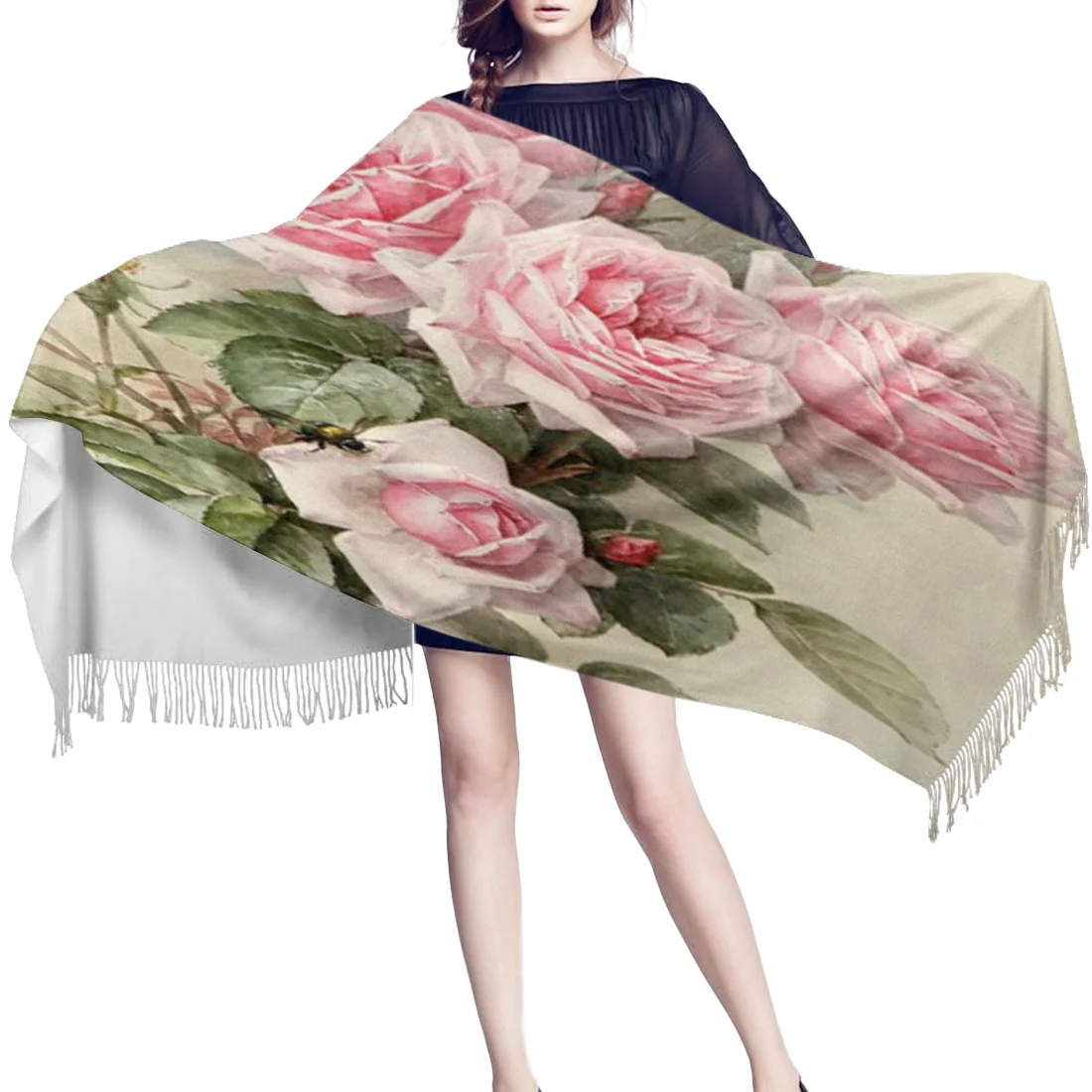 Модные большие шарфы розовый шарф на День святого Валентина унисекс толстые