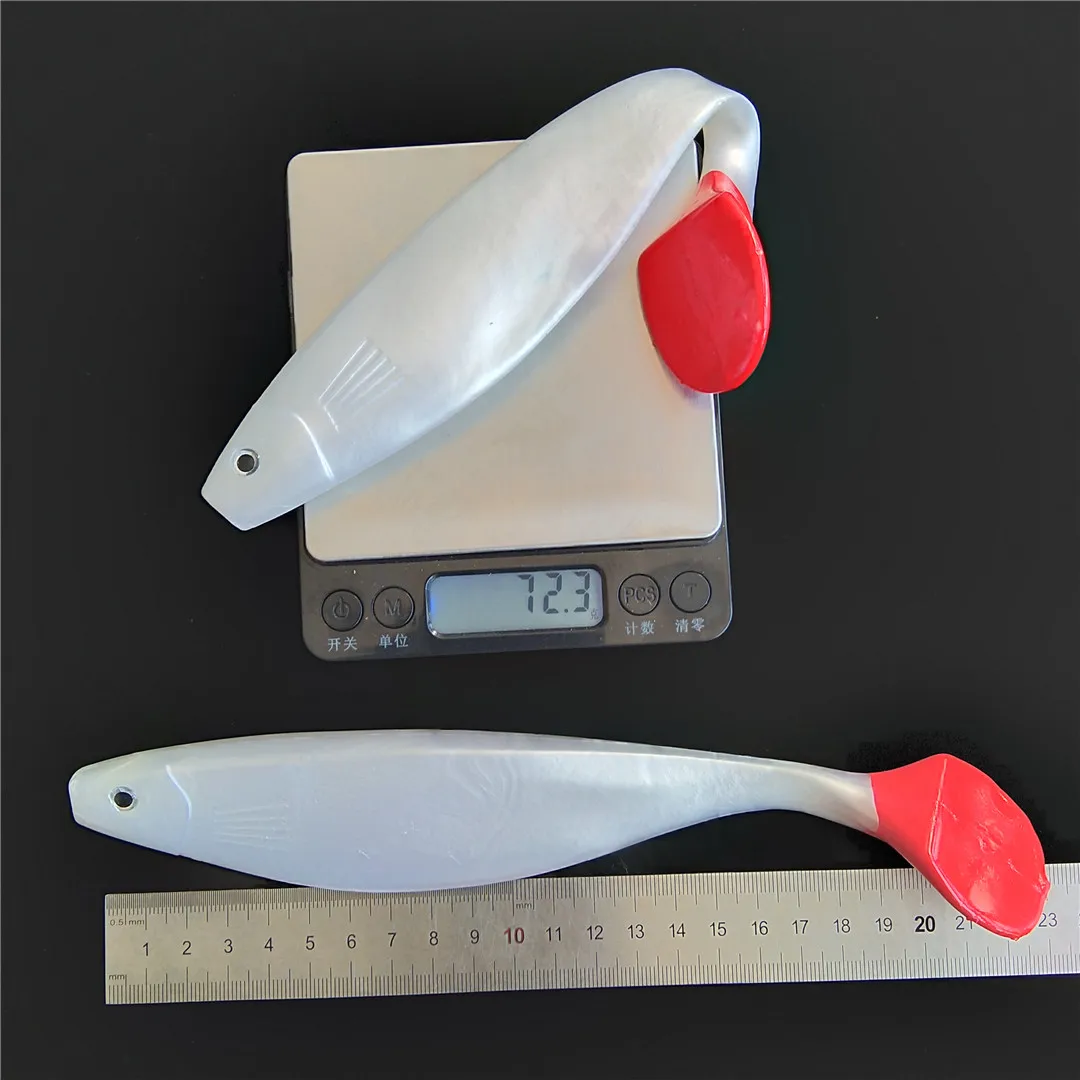 

6pcs 23cm 70g Soft Bait Fishing Fish Silicone plastic Swimbait Shad Crankbait Use For Rig Fishing