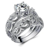 luxury 925 sterling silver shine full diamond rings for women genuine jewelry wedding anniversary rings gift wholesale