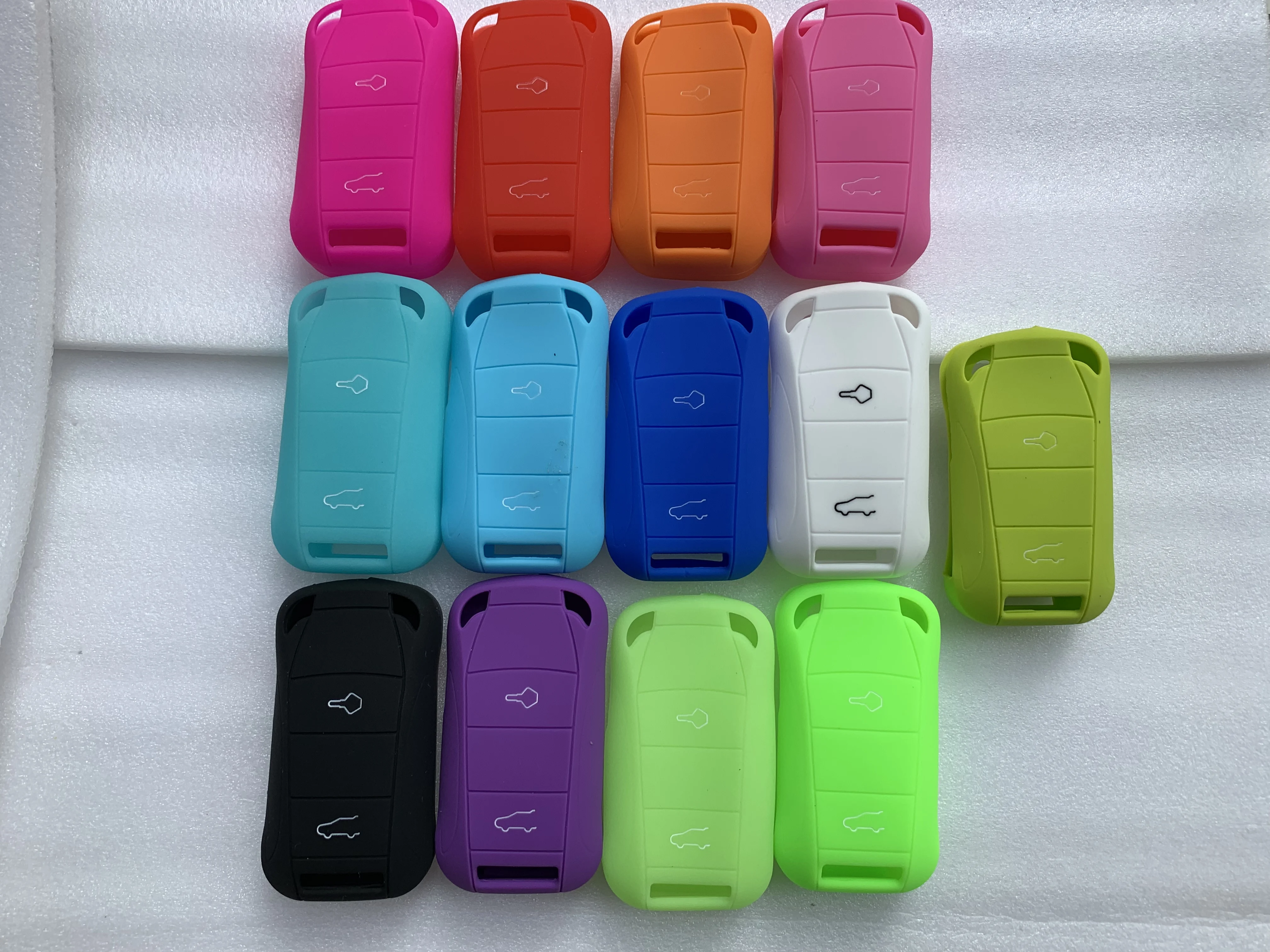 Новый силиконовой резины ключи крышка Чехол протектор комплект Fob в виде ракушки