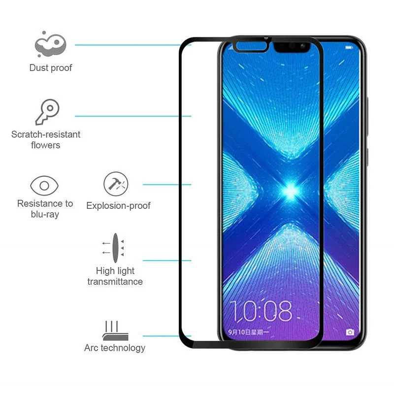 Закаленное стекло 9D для Huawei Honor 10 Lite 20 Pro V10 V9 V20 Защита экрана 9 8 защитная пленка |