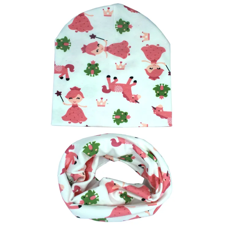 Детские головные уборы 2 шт./компл. хлопок детская шапка Однотонный шарф детские