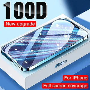 100D полное покрытие закаленное стекло для iPhone 11 12 13 Pro XR X XS Max Защита экрана для iPhone 13 Pro Max 7 8 6 Plus 11 стекло