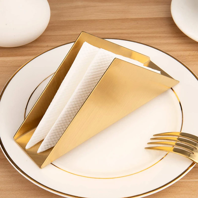 

Gold Stainless Steel Towel Rack Cafe Hotel Dining Table Napkin Tissue Holder Paper Towel Holder Desktop Decor Napkin Holder New