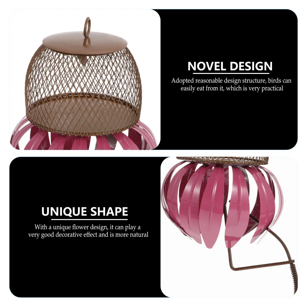 

1 Pc Delicate Flower Shape Bird Feeder Creative Birds Feeder Animal Feeding Tool