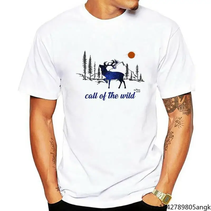 

Mens Graphic Call of the Wild Printed T-Shirt printed Elk Graphic Clothing