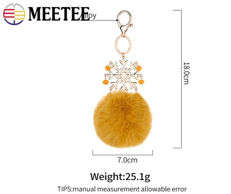 Meetee 2 шт. металлический крючок уплотнительное кольцо брелок пряжки Hairball