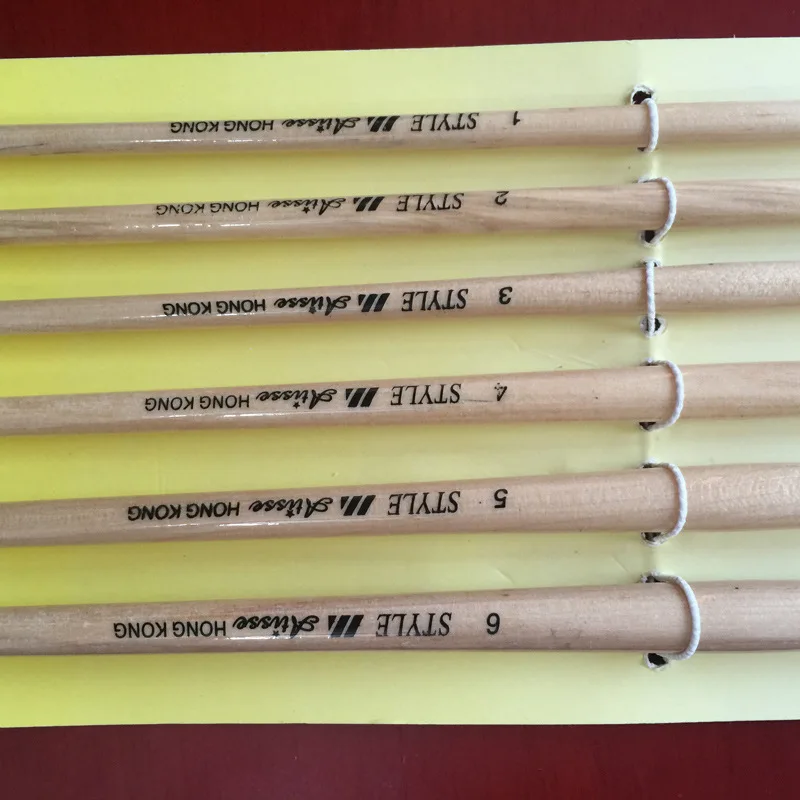 6 комплектов кистей для масляной живописи с белым стержнем |