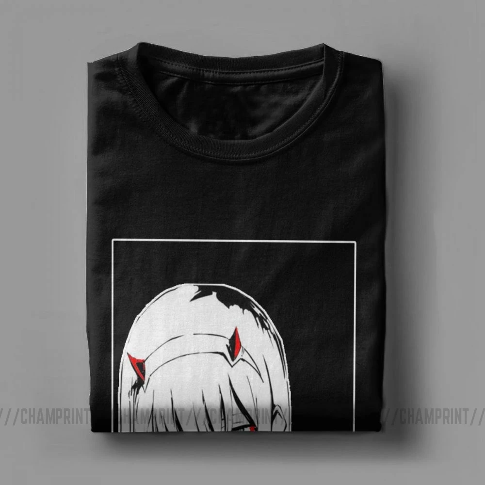 Крутая футболка Zero Two Darling In The Franxx для мужчин 100% хлопок забавные женские топы |