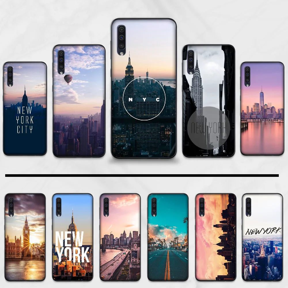 Мягкий силиконовый чехол с изображением Нью Йорка для Samsung Galaxy A 3 6 7 8 10 20 30 40 50 70 71 10S