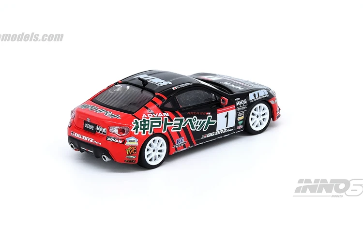 1:64 INNO INNO64 Toyota GT86 #1 ADVAN GAZZO Racing 86 /BRZ Race 2016 литая модель автомобиля|Наземный