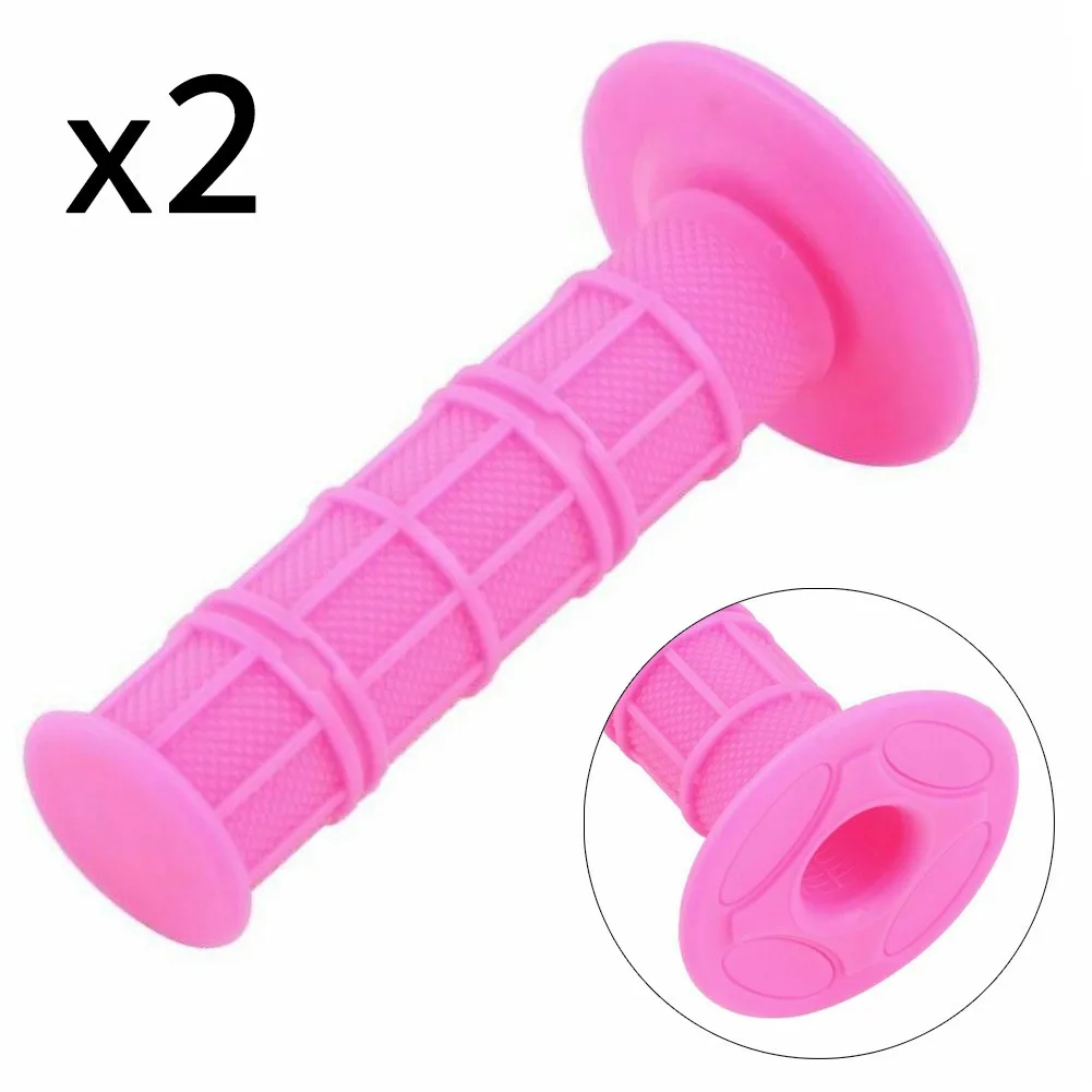

1 Pair Motorcycle Handle Bar Grips Pink Soft Rubber Gel Bicycle Handlebar Motorcycle Parts For 7/8" 22mm Universal Motorcycle