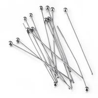 100pcs stainless steel ball head pins for diy jewelry making 12 40mm head pins needlework handmade components findings