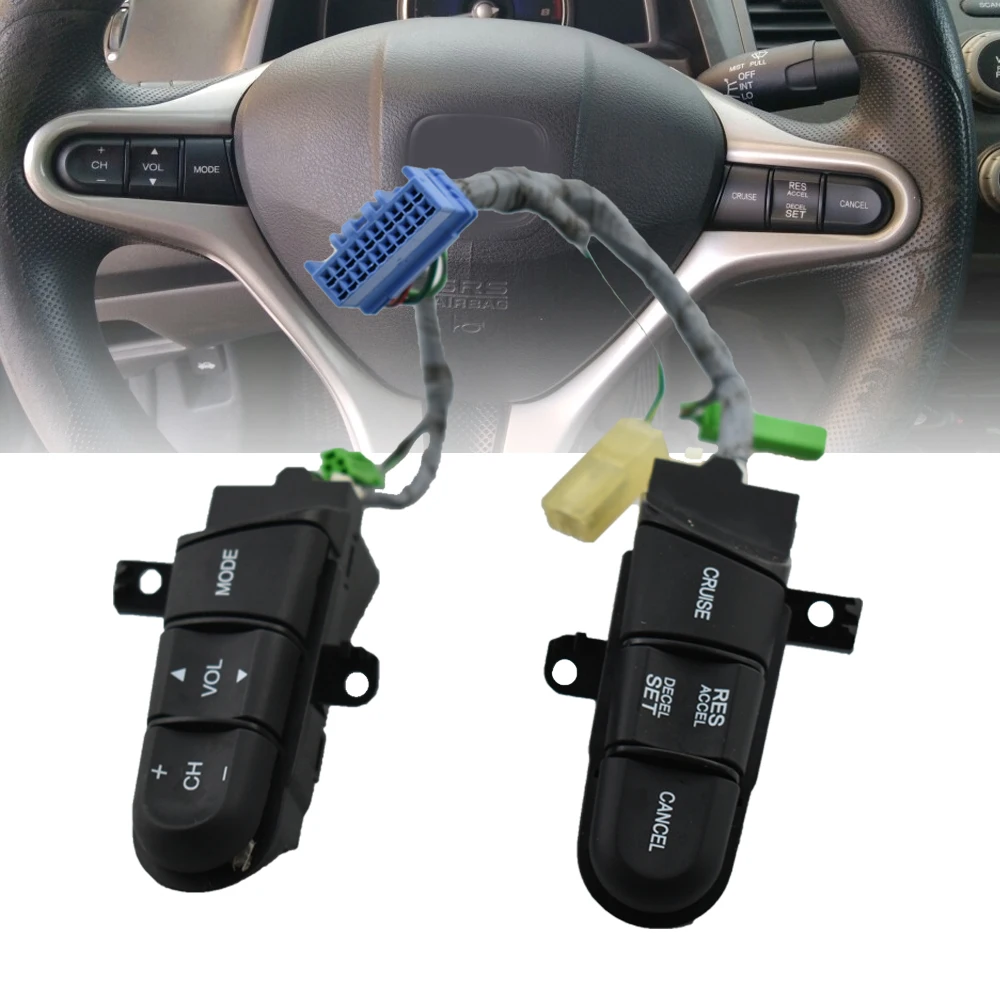 

For Honda 08-13 fit 09-14 City 06-11 Civic Steering Wheel Audio Control Switch/Button refitting suit 36770-SNA-A12