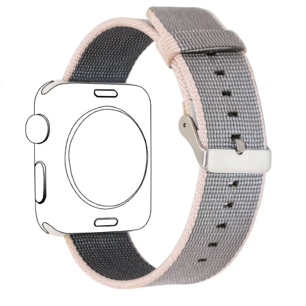 Ремешок для apple watch series 5 4 3 2 1 тканый нейлоновый ремешок для iWatch 44 мм 42 мм 40 мм 38 мм цветной узор Классическая пряжка