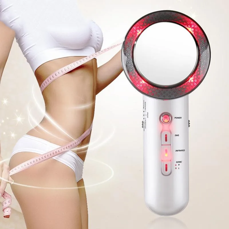 

Ultrasonic 3 In 1 Massage Galvanic Ultrasound EMS Body Slimming Massager Fat Burner Infrared Ultrasonic Weight Loss Facial Lift