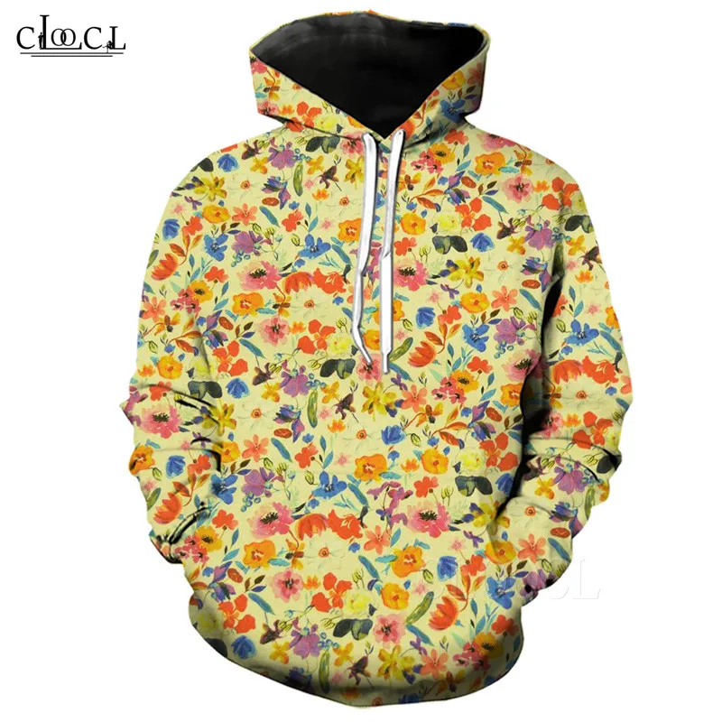 Небольшая футболка с цветочным 3D принтом/толстовки для пары в стиле хип-хоп