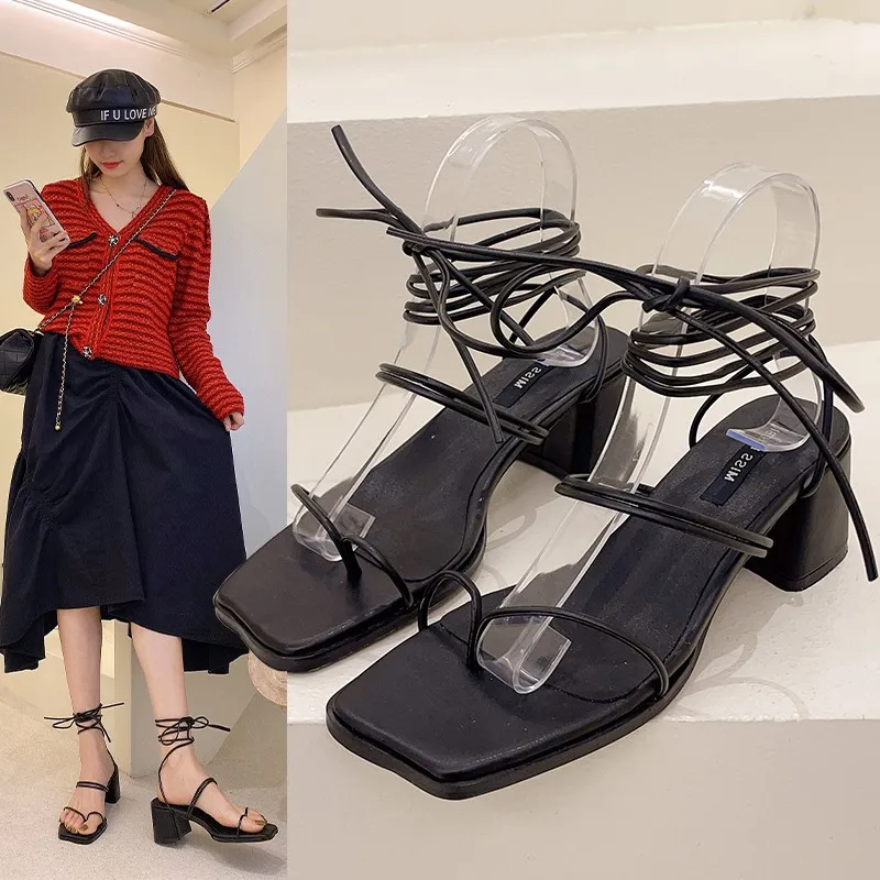 

Sandals Women Summer New Fashion Women's Sandals 2021 Solid Color All-match Comfortable Open Toe Female Shoes Shallow Shoes