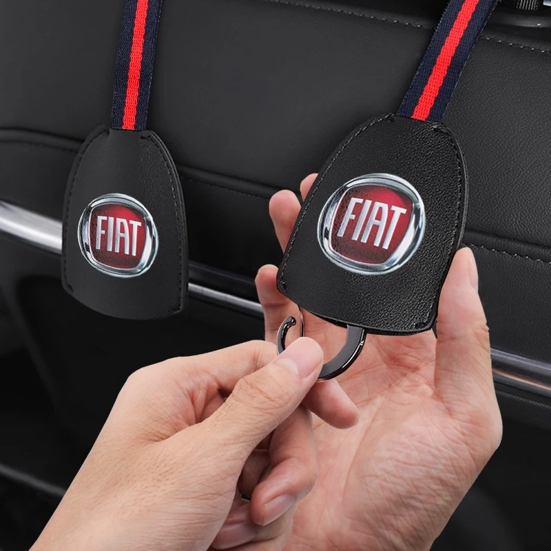 

1/2Pcs Car Seat Back Hook Car Accessories Interior Portable Hanger Holder Storage for Fiat Panda Bravo Punto Linea Croma 500 595