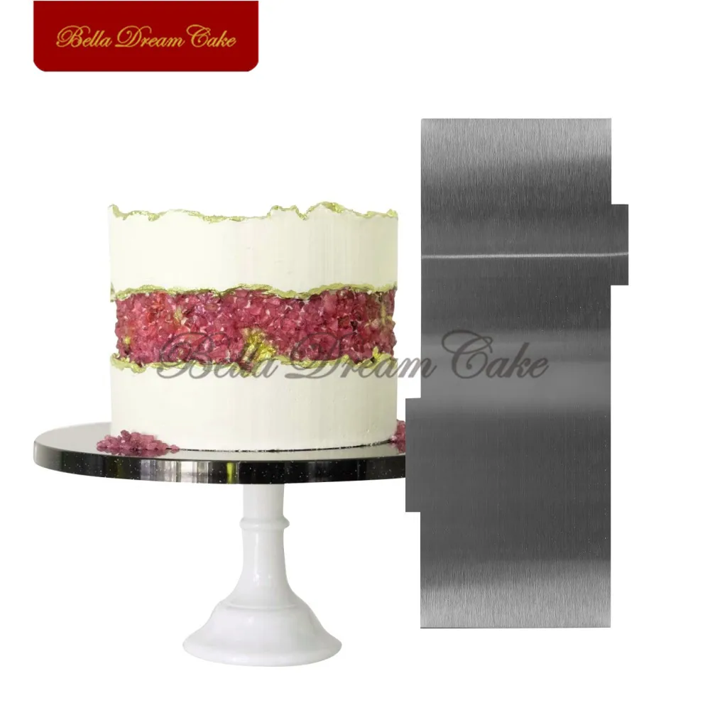 Двухсторонняя полоска из нержавеющей стали скребок шпатели для торта сливочного